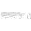 Triadyn ALYA - Set tastiera wireless mouse 2,4 GHz, QWERTY US, 1600 DPI, bianco, ergonomico e pronto all'uso