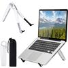 Jesustree Supporto PC Portatile, Porta Notebook Regolabile, Pieghevole Ventilato Raffreddamento Laptop Stand Compatibile per MacBook Pro/Air, Lenovo, XPS, HP, Dell, Samsung (Bianco)