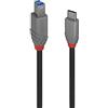 Lindy Cavo USB 3.2 tipo C a B, 5 Gbps, Anthra Line, 0,5 m