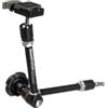 Manfrotto 244RC Braccetto Magic Arm, Frizione Variabile a Manopola con Supporto per Fotocamera, Alluminio, Nero