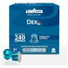 Generico Caffè Espresso DEK, 240 Capsule in Alluminio Compatibili con Macchine Nespresso* Original, Note di Frutta Secca e Cioccolato, Arabica e Robusta, Intensità 7/13, Tostatura Media -DD-