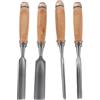 HEALLILY Kit Scalpelli per Legno 4 Pezzi Scalpello Piatto e Semicircolare in Legno e Acciaio Strumenti Versatili per Intaglio per Principianti