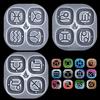 Niboken 12 Costellazione Stampi Resina, Stampi per Resina Epossidica Gioielli, Segni Zodiacali Pendenti Stampo in Silicone per Fai da Te Creazione di Gioielli, Collana, Orecchino, Portachiavi