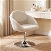 Ya-Home Sedia da Scrivania Poltrona Scrivania Sedia da Ufficio Girevole Sedia Poltrona in Tessuto Sedie da Salotto Poltrocina Regolabile in Altezza per Camera da Letto, Beige