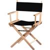 ZStyle Sedia da Regista Pieghevole in Legno, 90 cm di Altezza, 54 cm di Larghezza, 48 cm di Profondità, Nera (Fusto naturale - tela nera)