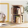KMQRDZi Libreria in legno massello girevole a 360 gradi, scaffale angolare per libri e bambini, 39 x 67 cm, adatto per camera da letto, studio, cameretta dei bambini