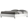 BS COM Letto matrimoniale senza rete 160x200 bianco frassino