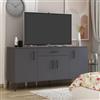 Homidea Laura Console - Comò - Credenza - Mobile per TV - con 4 ante e 1 cassetto in design moderno, 160 x 78,6 x 40 cm (Laura antracite/antracite)