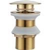 SHBHWS Pulsante di Scarico Pop-up Lavandino del Bagno Scolapiatti Sifone Tappo Rubinetto for lavabo Accessorio Tubo for Nero Cromato per Cucina e Bagno(Gold A)