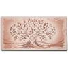 Giallobus - Quadro - 09 - Capezzale Moderno - Sacra Famiglia e Albero della Vita - Rosa Antico - Tela Canvas Telaio Premium Alto Spessore - 140x70 - Pronto da Appendere - Quadri Moderni per la casa