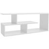 Shefa Eden - Mobile porta TV compatto, 100 cm, in legno, bianco, con ripiani aperti, piccolo tavolo moderno per TV, centro intrattenimento e mobile TV, per soggiorno e camera da letto