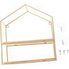 MAGICLULU Mensola da Muro in Ferro per Portaoggetti, Scaffale Sospeso, Design Nordico, Ripiano Versatile per Cucina e Bagno