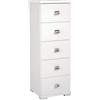 LIBEROSHOPPING.eu - LA TUA CASA IN UN CLIK Mobile cassettiera piccola legno 5 cassetti multifunzione (Bianco)
