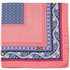 Illogico Fazzoletto da Taschino In Seta Rosa Con Fantasia Geometrica