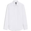 BOSS Camicia da uomo H-HANK-C1-214 Slim Fit Twill in cotone elasticizzato facile da stirare, bianco 42, Bianco 100, 48
