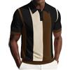 PJ PAUL JONES Polo da uomo a maniche corte, vintage, in maglia, Caff, L