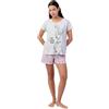 Disney Pigiama Donna Carica dei 101 Art. 64305 Cotone Estivo Completo Donna Mezza Manica Pantaloncino Corto (IT, Testo, M, Regular, Regular, Grigio Melange)