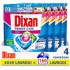 Dixan Power Caps Color, Detersivo Lavatrice in Capsule, Confezione da 4 x 40 lavaggi