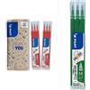 Pilot Frixion Ball Ricariche Da 3 Punta Media Pacco Da 2 Rosso &bls-Fr7-G-S3 Refill Per Penna A Sfera Frixion Ball, 0.7 Mm, Confezione Da 3, Verde