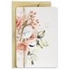 LINA OFFICINE GRAFICHE CREATIVE Biglietto Auguri Matrimonio con Applicazione e Cordoncino in Juta, Floreale, 11,5 x 16,5 cm, con Busta Dorata