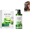 Hppsctink 500ml Shampoo all'aloe vera e 20pcs Maschera per capelli all'aloe vera, Migliora l'effetto crespo, le punte Secche e le Doppie Punte, shampoo