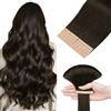 hotbanana Estensioni Mini Tape Hotbanana Capelli Veri, 10 pezzi, 30g, 50cm (20 pollici), Marrone Scuro, Capelli Veri Remy Lisci - Estensioni Tape In