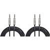 Amazon Basics Cavo da per AUX strumenti musicali, con connettore dritto da 6,35 mm, 3 m, Nero (Confezione da 2)