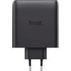 TRUST CARICABATTERIA TRUST MAXO 100W 2P USB-C GAN CHARGER BLK da 100W, Nero