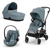 Cybex Gold - Cybex Gold Trio Melio Stormy Blue con Telaio Carbon con Cloud G