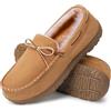 MIXIN Pantofole da uomo mocassini pantofole per uomo scarpe da casa con suola rigida in memory foam calda e accogliente pantofole da uomo per interni ed esterni, Marrone, 44.5 EU
