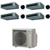 Daikin Climatizzatore GARANZIA ITALIA Daikin Canalizzabile a Media Prevalenza Serie FBA-A9 R32 Quadri Split Inverter 12000 + 12000 + 12000 + 12000 BTU con U.E. 4MXM80A9 Classe A+++/A++