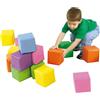 GIODIARREDA Morbidi Cubi Colorati in Gomma Piuma - Kit 12 Cubi 15x15 cm Giochi Educativi