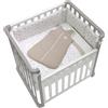 CUORICINI Letto Infinito Evolutivo 6in1 Bianco-Tortosa con Tessile Land