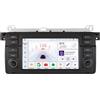 Happiq Autoradio con Bluetooth e CarPlay per BMW E46 M3 318/320/325/330/335 e Rover 75 - compatibile con Apple e Android - impianto stereo con sistema di navigazione - 4 GB di RAM, 32 GB di memoria