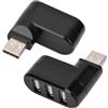 OEM Hub USB 2.0 compatto, 3 porte, nero, per notebook