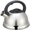 KAMBERG Bollitore Teiera a Fischio 3 litri, Acciaio Inox, Manico Ergonomico, Compatibile con Tutti i Piani Cottura, Incluso Quello a Induzione