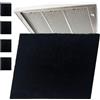Relaxdays filtri per Cappa aspirante, Set 5 pz, 57x47 cm, tagliabili, antigrasso in Vlies (Poliestere), Nero