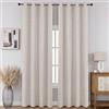 CUCRAF Tende oscuranti 100% lunghezza totale 54 cm, per il trattamento delle finestre, in finto lino, isolamento termico, con occhielli, per camera da letto/soggiorno, set di 2 pannelli (bianco