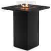 Planika Square Table High con Braciere a Gas per Esterni - Tavolo 2-in-1 con Braciere e Tavolo da Cocktail con Scomparto Nascosto per la Bombola di Gas e Copertura Protettiva - Ideale per Terrazze