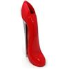 Vaso Glam Sequenze Rosso e Argento H14 in Resina a Forma di Scarpa
