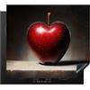 KitchenYeah© Protector Vitroceramica 60x52 cm Tapa para induccion Placa Encimera Cubre de Protectora Cocina Manzana - Corazón - Rojo - Regalo de San Valentín