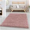 Carpettex Tappeto soggiorno a pelo lungo, design monocromatico, moderno, morbido e soffice, Colore: Rosa-2, Taglia: 60 x 110 cm