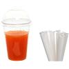 Nicoletti Coffee Nicoletti KIT BUBBLE TEA SMOOTHIE FRAPPE YOGURT MILKSHAKE 150 PEZZI : 50 Bicchieri in Plastica PET + 50 Coperchi a cupola con foro + 50 Cannucce in carta (350 ml)