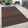 Paco Home Tappeto Per Esterno Da Balcone Terrazzo Tappeto Cucina Moderno Boho Orientale, Dimensione:160x220 cm, Colore:Natura