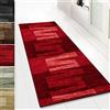 KARAT Tappeto passatoia Via Veneto, antiallergico e antiscivolo, per uso intensivo, cucina, corridoio, soggiorno, ufficio, rosso, 80 x 150 cm
