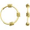 SOFIA MILANI - Orecchini da Donna in Argento 925 - Placcati in Oro - Creoli Attorcigliato - E1431