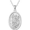 Alexander Castle Pendente reversibile di San Michele e l'angelo custode, in argento sterling