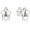 Generic orecchini moda donna argento sterling 925 fiocco di neve scintillante non ti scordar di me orchidea fiore margherita orecchini punk pop gioielli compleanno regali di San Valentino