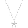 SLUYNZ Collana girocollo in argento Sterling 925, con stella marina, per donne e ragazze, con ciondolo a forma di stella marina, small, Argento sterling, Zirconia cubica