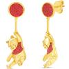 Disney Orecchini placcati con Disney Winnie the Pooh - Orecchini pendenti da donna - Orecchini Winnie the Pooh - Gioielli Disney